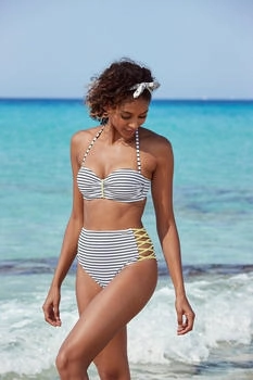 Venice Beach Bügel-Bandeau-Bikini-Top Camie streifig