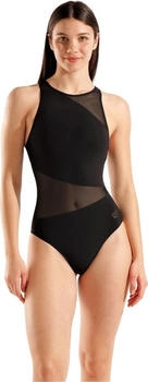 Arena Mesh Angle Damen Badeanzug schwarz