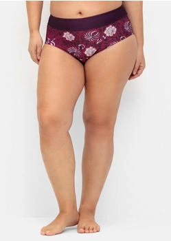Sheego Bikini-Hose lila beere-gemustert