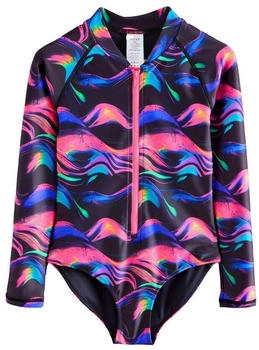 Next Fashion Badeanzug hellblau rosa schwarz