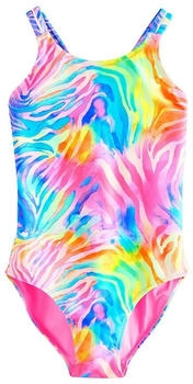 Next Fashion Badeanzug Doppelträger Rainbow Zebra
