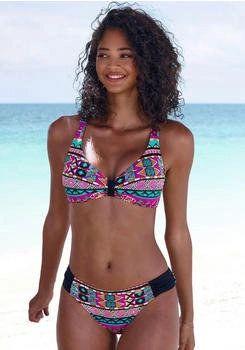 Buffalo Triangel-Bikini farbenfrohem Design rosa pink