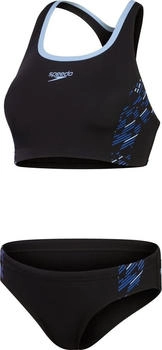 Speedo Placement Racerback Bikini schwarz