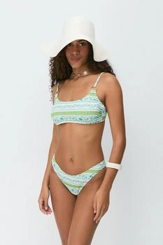 C&City Bustier Bikini mit V-Form azur/hellblau/pastellgelb/hellgrün