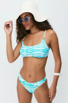 C&City Bustier Bikini mit V-Form azur/offwhite