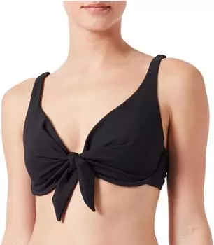 Triumph Summer Glow W Bügel-Bikini-Top, Struktur-Piqué schwarz