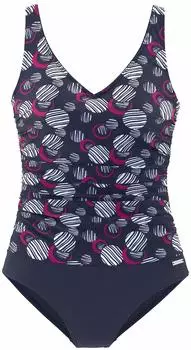 Lascana Oversize-Tankini marine/bedruckt