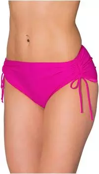 Aquarti Bikinihose mit Raffung und Schn&uuml;ren pink