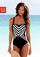 Lascana Damen Badeanzug schwarz 38 B