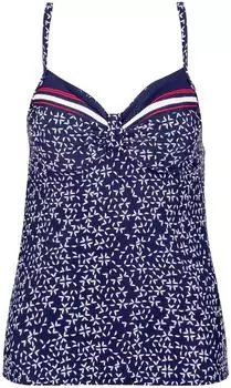 Lascana Minimal Bügel-Tankini-Top in bauchbedeckender Form (68155124) marine/blau/bedruckt