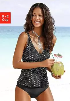 Lascana B&uuml;gel-Tankini mit grafischem Print (30409548) schwarz-creme