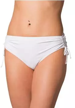 Aquarti Bikinihose mit Raffung und Schn&uuml;ren wei&szlig;