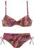 Lascana Bügel-Bikini mit höher geschnittener Hose (23259805) pink-bedruckt