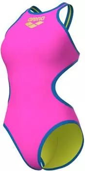 Arena One Biglogo Badeanzug (001198) shocking pink/blue river