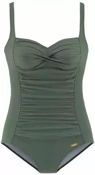 Lascana Badeanzug Saphir mit Raffungen und Shaping-Effekt (23806969) oliv/grün