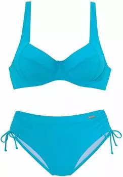 Lascana Pride B&uuml;gel-Bikini mit seitlich geraffter Bikinihose t&uuml;rkis