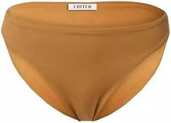 EDITED Ike Bikinihose Mid Waist braun/brokat