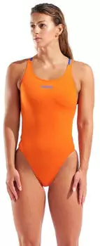 Arena Women's Swimsuit Tech Multi Solid (008054-380) team orange-neon blue