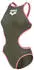 Arena One Biglogo Badeanzug (001198-691) dark sage-shocking pink