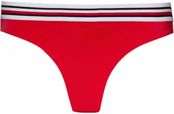 Tommy Hilfiger Global Stripe Ribbed Hipster Bikini Bottoms (UW0UW06355) fireworks