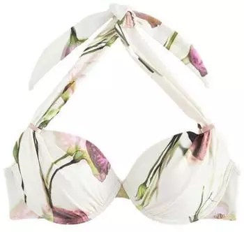 Next Fashion Triangle Bikini Top ohne Bügel, floral (NXTym8r001000032) cream/purple tulip floral