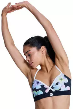 Roxy Active Shirt Top & Bandeau Bikini-Top (67147622) anthrazit im fleur real/schwarz