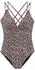 Lascana Elena Slim Fit Badeanzug leo print/hellbraun/schwarz/weiß