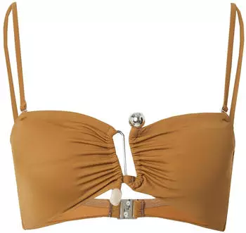 EDITED Alaia Bikini Top braun/brokat