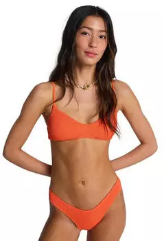 Billabong Summer High V Bralette Swim Shirt fusion orange