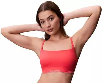 Calvin Klein Bustier Bikini Oberteil mit schmalen Trägern (LV00Q61130XKP) punch pink