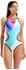 Arena One Placement Tech Back Badeanzug Slim Fit (010671-505) multi-black/hellblau