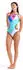 Arena One Placement Tech Back Badeanzug Slim Fit (010671-505) multi-black/hellblau