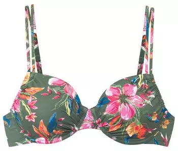 Lascana Malia B&uuml;gel-Bikini-Top mit tropischem Print oliv bedruckt