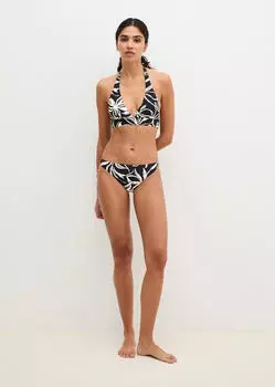 Marc O'Polo Bikini Bottom (41200214) schwarz/weiß cotton print