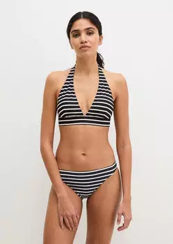 Marc O'Polo Essentials Bikini-Hose (10227682) schwarz navy stripe 2