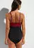bonprix Badeanzug (90919295) rot/schwarz leo bedruckt