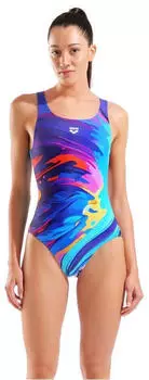 Arena Roskilde Booster Back Damen Badeanzug (010650-850) blue multi