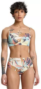 Quiksilver Cobidji Bustier Bikini Top (EQWX303144GCC6) garden glade interact floral