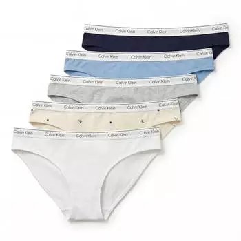 Calvin Klein Bikini 5PK Bikini Brief (000QD5208E) grau (shoreline/blue descent/grey heath)