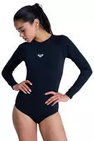 Roxy Essentials Back Zip Langarm Lycra anthracite M Damen