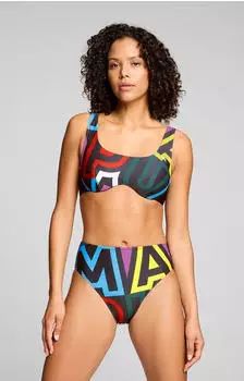 Puma Swim Women Printed Scoop Neck Top 1P (19098509) multi colour