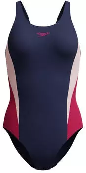 Speedo Colorblock Splice 2.0 Muscleback Badeanzug (78392059) navy/pink