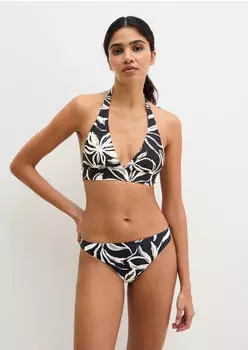 Marc O'Polo Abstract Floral AOP Bandeau-Bikini-Top (23435832) schwarz/wei&szlig; cotton print