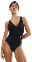 Badeanzug TRIUMPH "Summer Twist", Damen, Gr. 44, Cup B, schwarz, Obermaterial:...