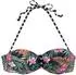 Venice Beach Summer Bandeau-Bikini-Top mit geraffter Mitte schwarz-bedruckt