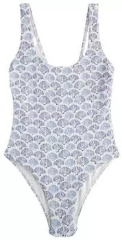Next Fashion Figurformender Badeanzug creme/dunkelblau