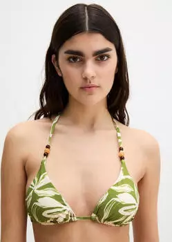 Marc O'Polo Bandeau Bikini Top Abstract Floral AOP (19877603) golden cypress print