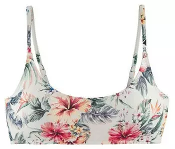 Lascana Salsa B&uuml;gel-Tankini-Top / Bustier-Bikini-Top creme bedruckt