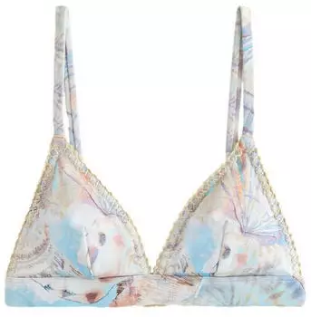 Next Fashion Triangel-Bikini-Top mit Kontrast-Überwendlingsstich (NXT4644001000006) beige/hellblau/mauve/weiß