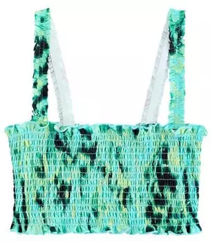 Next Fashion Bandeau Bikinitop türkis/grün/dunkelgrün